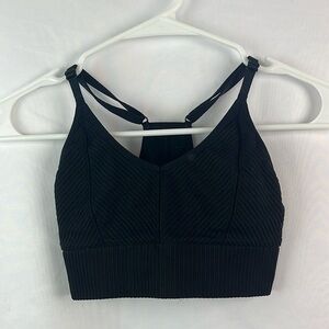 Pink active lightly lined adjustable straps sports bra XS